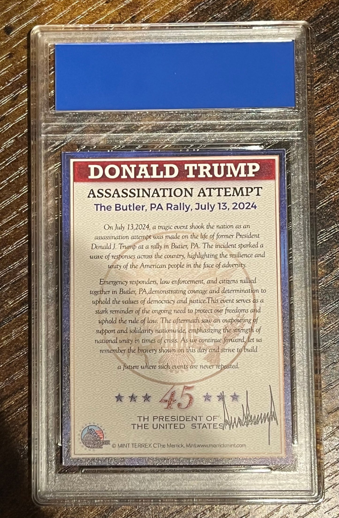 Fight Donald Trump Collector's Card