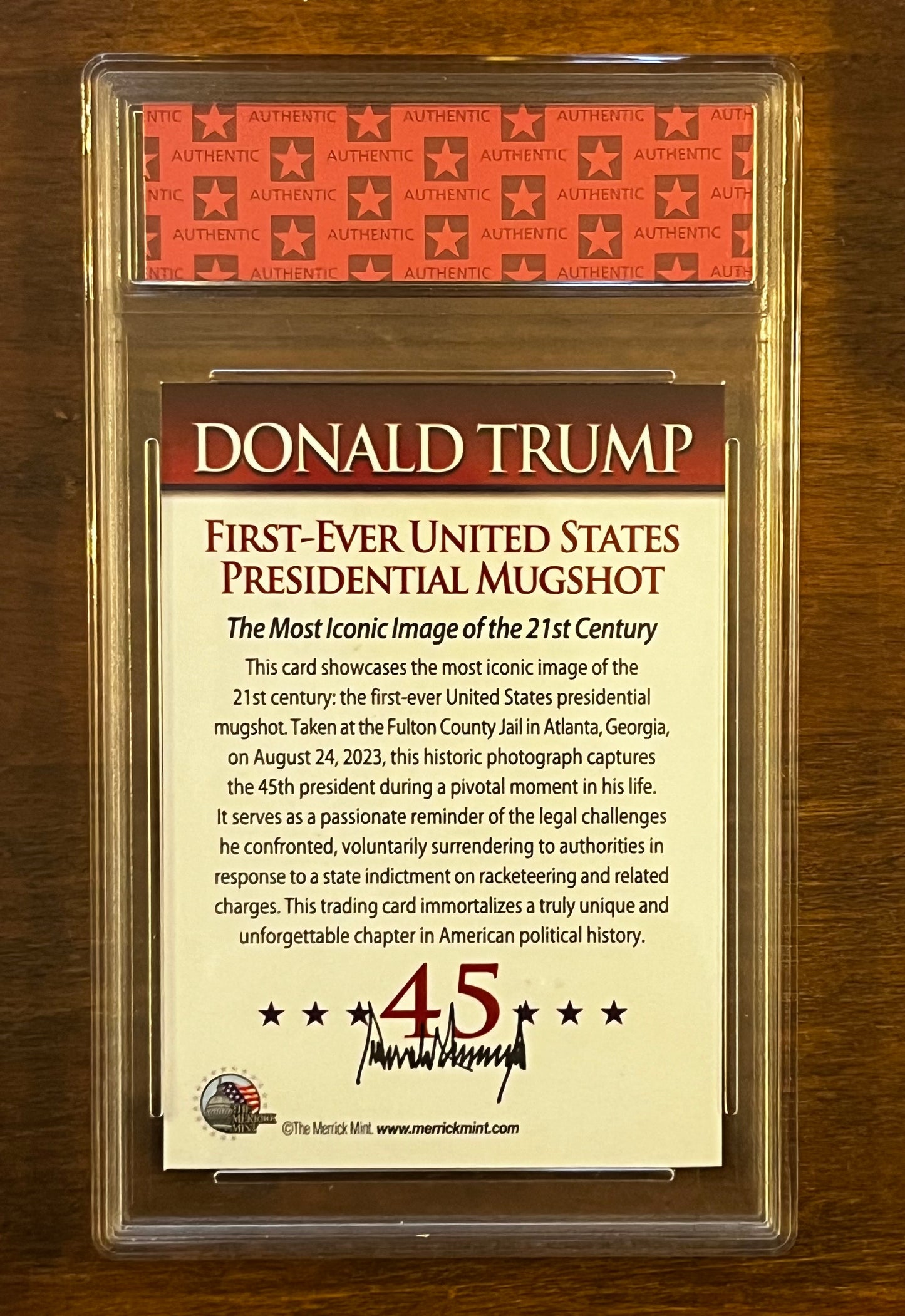 Never Surrender Donald Trump Collector's Card