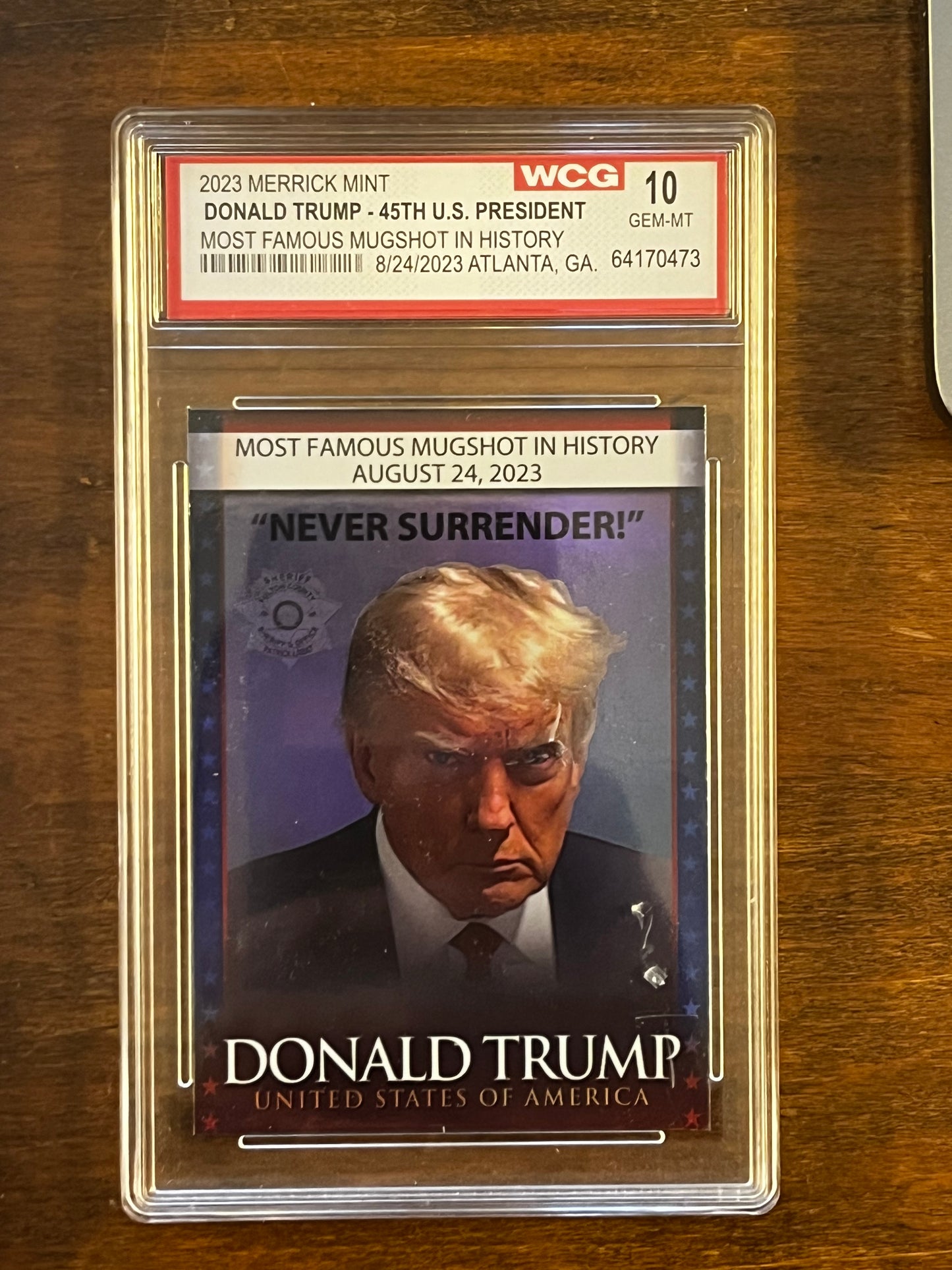 Never Surrender Donald Trump Collector's Card